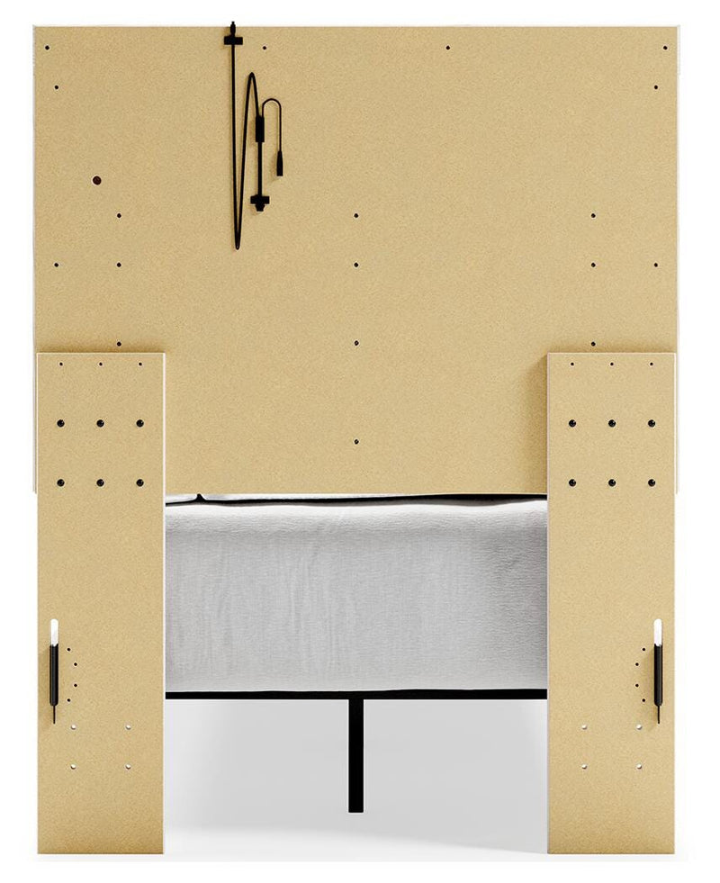 Altyra Twin Upholstered Panel Bed and 2 Nightstands - B2640B74