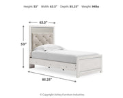 Altyra Twin Upholstered Panel Bed and 2 Nightstands - B2640B74