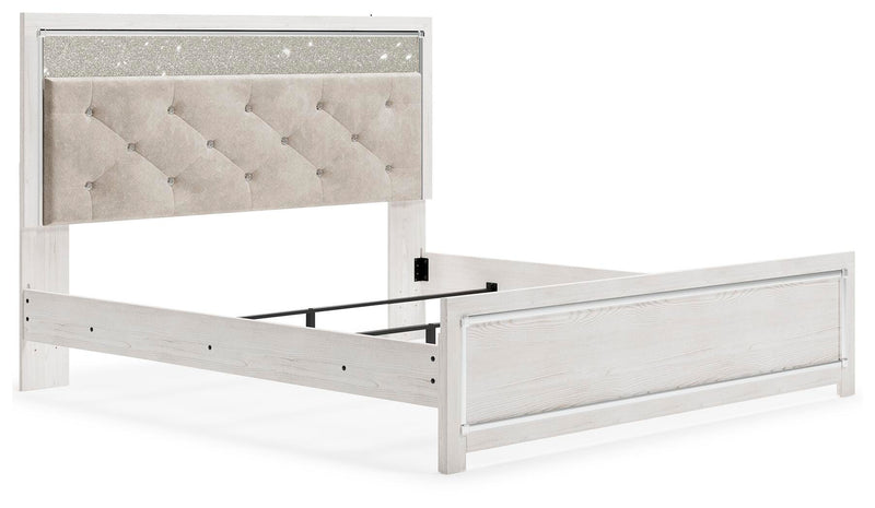 Altyra White King Panel Bed, Chest and 2 Nightstands - B2640B61