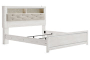 Altyra White King Panel Bookcase Bed - Gate FurnitureKing Bed