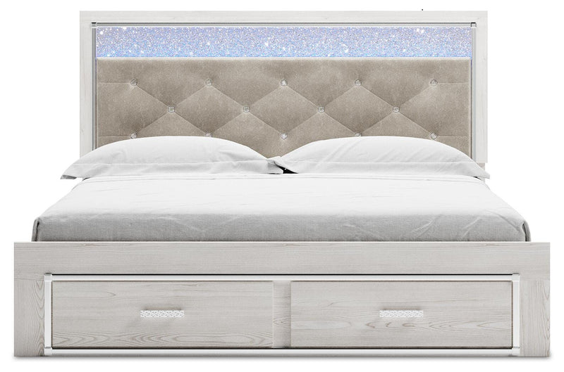 Altyra White King Storage Bed, Chest and 2 Nightstands - B2640B67