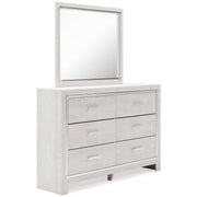 Altyra White LED Bookcase Upholstered Footboard Storage Platform Bedroom Set - Gate FurnitureBedroom Set