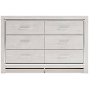 Altyra White LED Bookcase Upholstered Panel Bedroom Set - Gate FurnitureBedroom Set