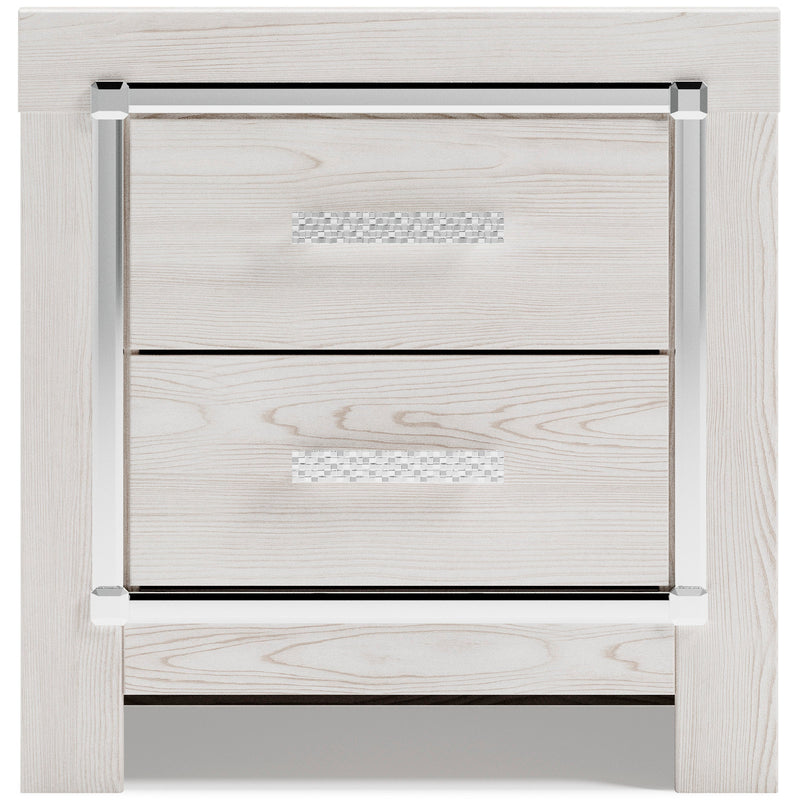 Altyra White LED Bookcase Upholstered Panel Bedroom Set - Gate FurnitureBedroom Set