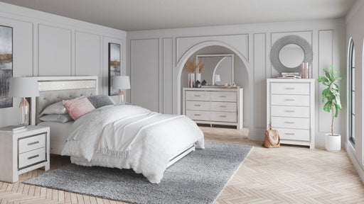 Altyra White LED Upholstered Panel Bedroom Set - Gate FurnitureBedroom Set