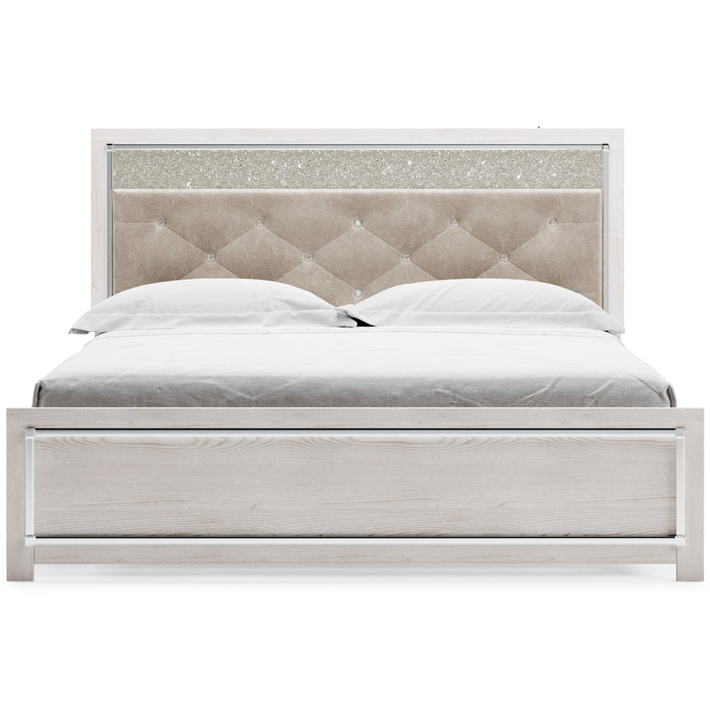 Altyra White LED Upholstered Panel Bedroom Set - Gate FurnitureBedroom Set