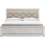 Altyra White LED Upholstered Panel Bedroom Set - Gate FurnitureBedroom Set