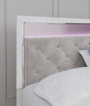 Altyra White LED Upholstered Panel Youth Bedroom Set - Gate FurnitureYouth Bedroom Set
