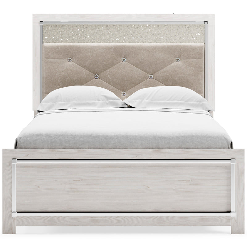 Altyra White LED Upholstered Panel Youth Bedroom Set - Gate FurnitureYouth Bedroom Set