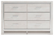 Altyra White Queen Panel Bed, Dresser and Chest - B2640B73