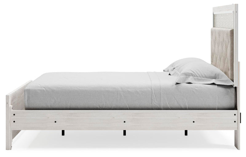 Altyra White Queen Panel Bed, Dresser and Chest - B2640B73