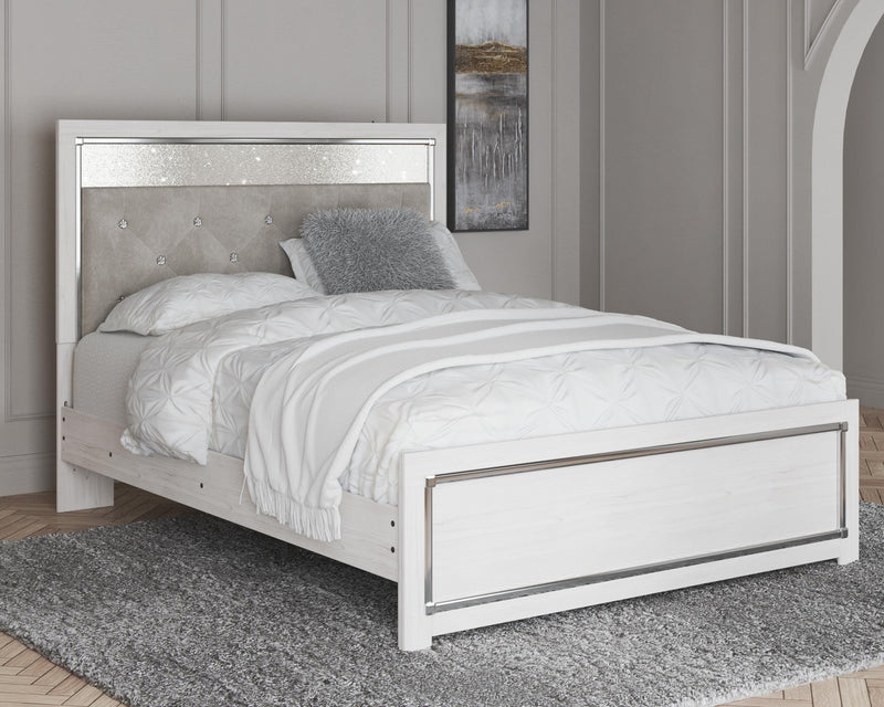 Altyra White Queen Panel Bed, Dresser and Chest - B2640B73