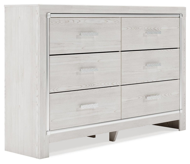Altyra White Queen Panel Bed, Dresser and Chest - B2640B73