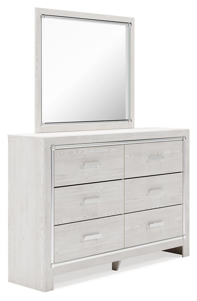 Altyra White Queen Panel Storage Bed, Dresser, Mirror and Chest - B2640B52