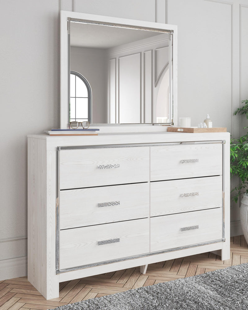 Altyra White Queen Panel Storage Bed, Dresser, Mirror and Chest - B2640B52