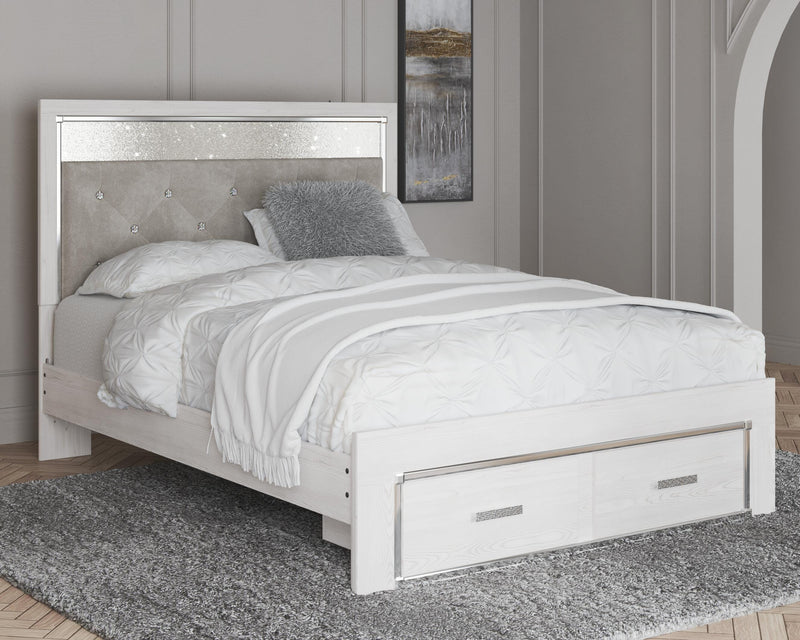 Altyra White Queen Panel Storage Bed, Dresser, Mirror and Chest - B2640B52