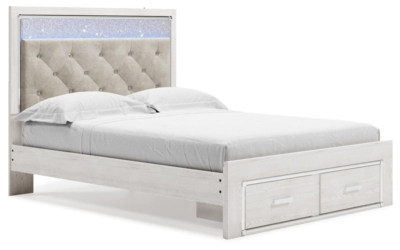 Altyra White Queen Panel Storage Bed, Dresser, Mirror and Chest - B2640B52