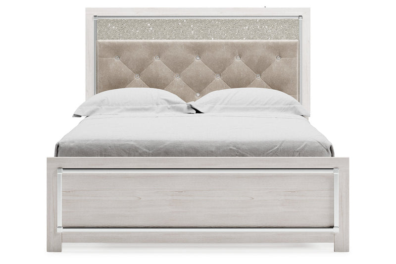 Altyra White Queen Platform Bed - Gate FurnitureQueen Bed