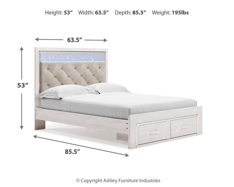 Altyra White Queen Storage Bed, Chest and 2 Nightstands - B2640B68