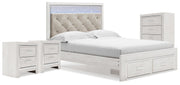 Altyra White Queen Storage Bed, Chest and 2 Nightstands - B2640B68