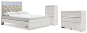 Altyra White Queen Storage Bed, Dresser and Chest - B2640B64