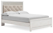 Altyra White Queen Upholstered Panel Bed, Dresser, Mirror, Chest and Nightstand - B2640B62