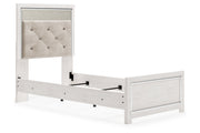 Altyra White Twin Panel Bed - Gate FurnitureTwin Bed