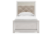 Altyra White Twin Panel Bed - Gate FurnitureTwin Bed