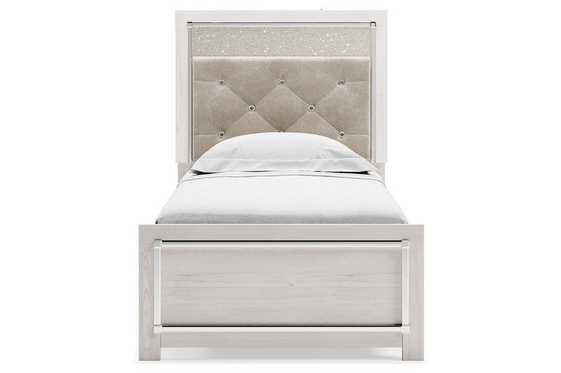 Altyra White Twin Panel Bed - Gate FurnitureTwin Bed