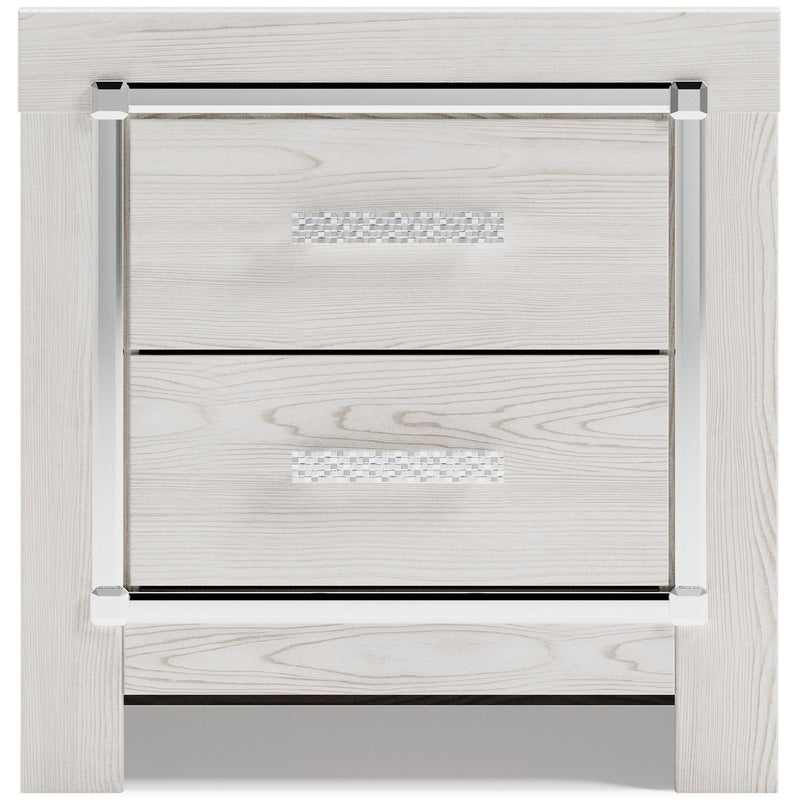 Altyra White Upholstered Bookcase LED Panel Bedroom Set - Gate FurnitureBedroom Set