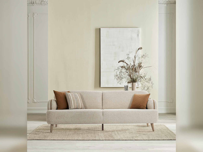 Alvin 4-pieces (2 Sofa & 2 Chair) Livingroom in Cream - 200-ELI-ALV-P8-02-3311