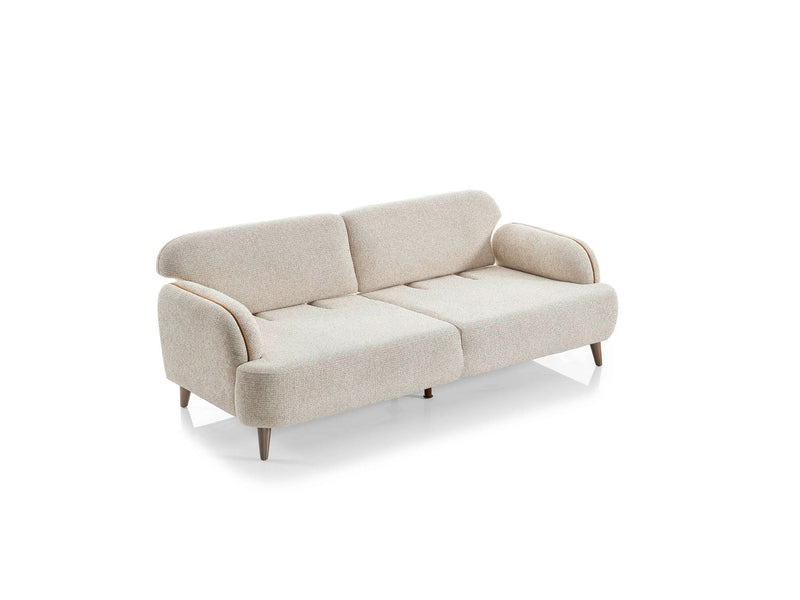Alvin 4-pieces (2 Sofa & 2 Chair) Livingroom in Cream - Brown - 200-ELI-ALV-P8-02-T-885-3311