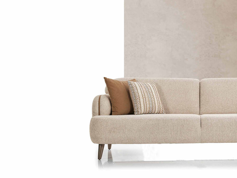 Alvin 4-pieces (2 Sofa & 2 Chair) Livingroom in Cream - Brown - 200-ELI-ALV-P8-02-T-885-3311