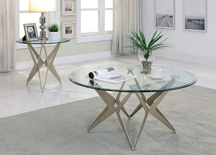 Alvise Champagne End Table - CM4377E-TABLE