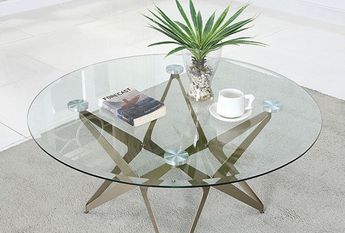 Alvise Champagne End Table - CM4377E-TABLE