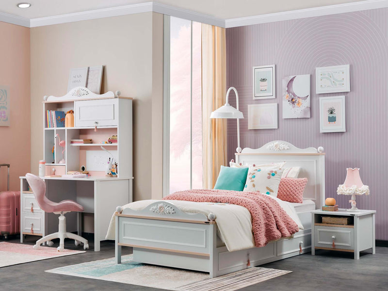 Alya Kids Room Set (Twin Bed &  Study Desk &  Nightstand) - 145-ALY-SET