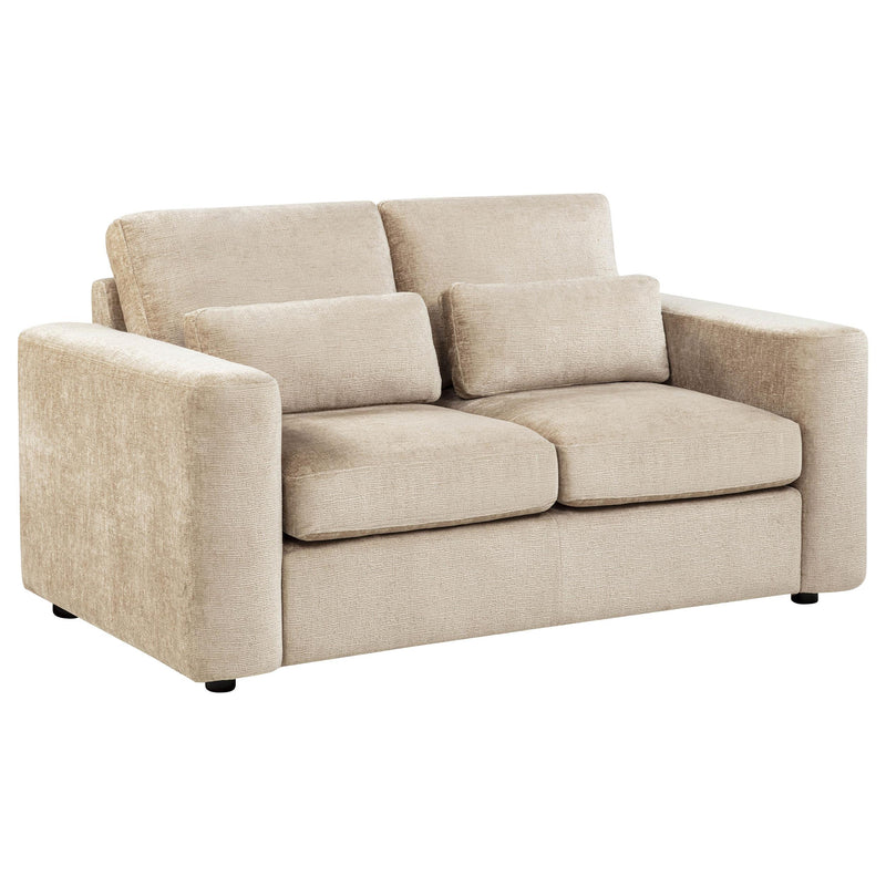 Amador 3-piece Chenille Upholstered Track Arm Sofa Set Camel - 511231-S3