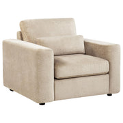 Amador Chenille Upholstered Track Arm Accent Chair Camel - 511233