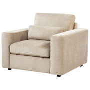 Amador Chenille Upholstered Track Arm Accent Chair Camel - 511233