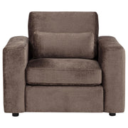 Amador Chenille Upholstered Track Arm Accent Chair Chocolate - 511236