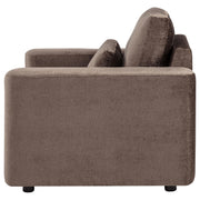 Amador Chenille Upholstered Track Arm Accent Chair Chocolate - 511236