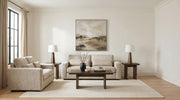 Amador Chenille Upholstered Track Arm Loveseat Camel - 511232