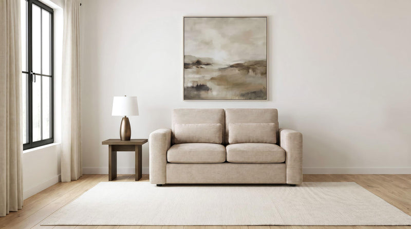 Amador Chenille Upholstered Track Arm Loveseat Camel - 511232