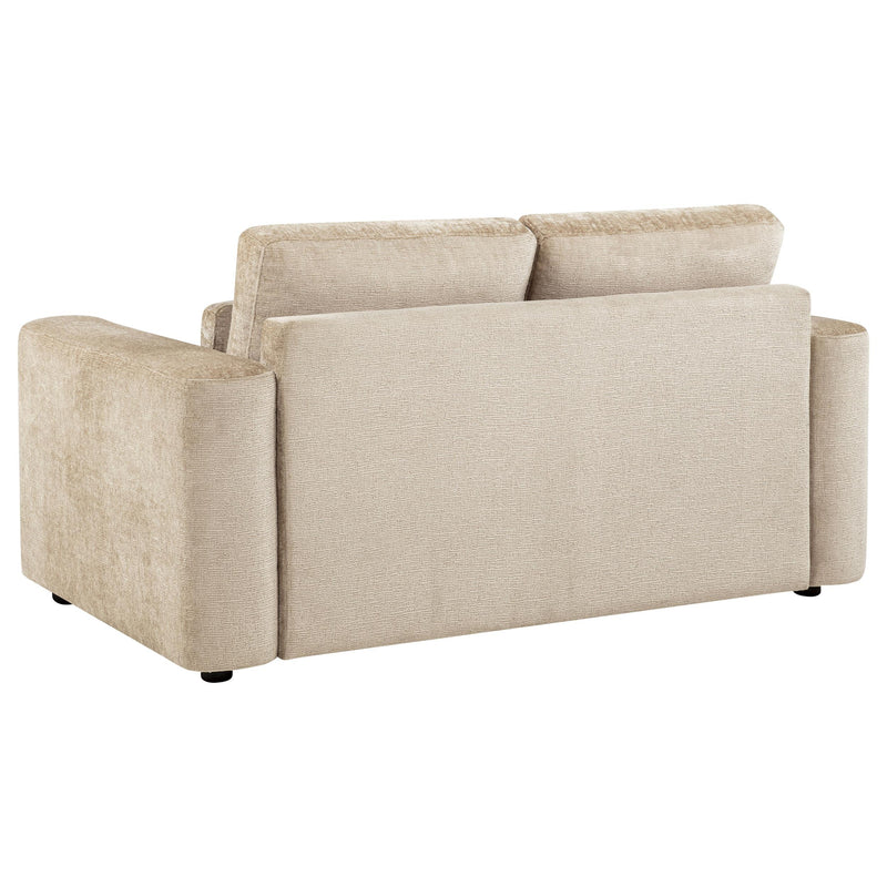 Amador Chenille Upholstered Track Arm Loveseat Camel - 511232