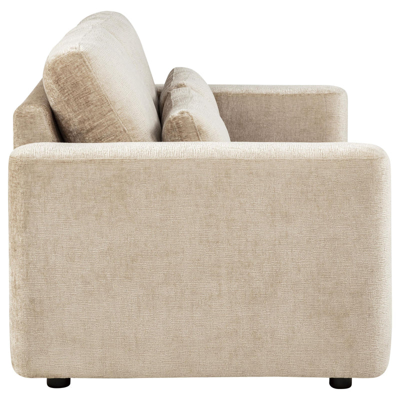 Amador Chenille Upholstered Track Arm Loveseat Camel - 511232