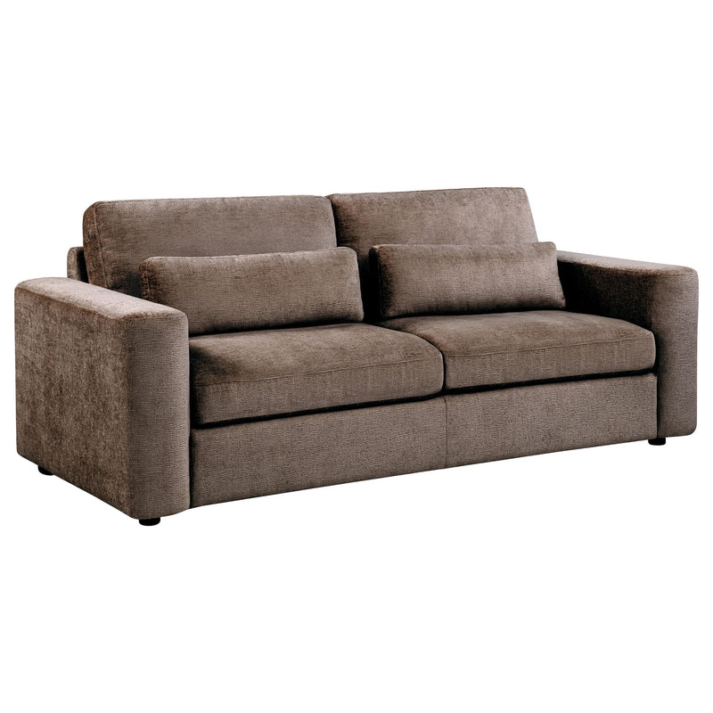 Amador Chenille Upholstered Track Arm Sofa Chocolate - 511234