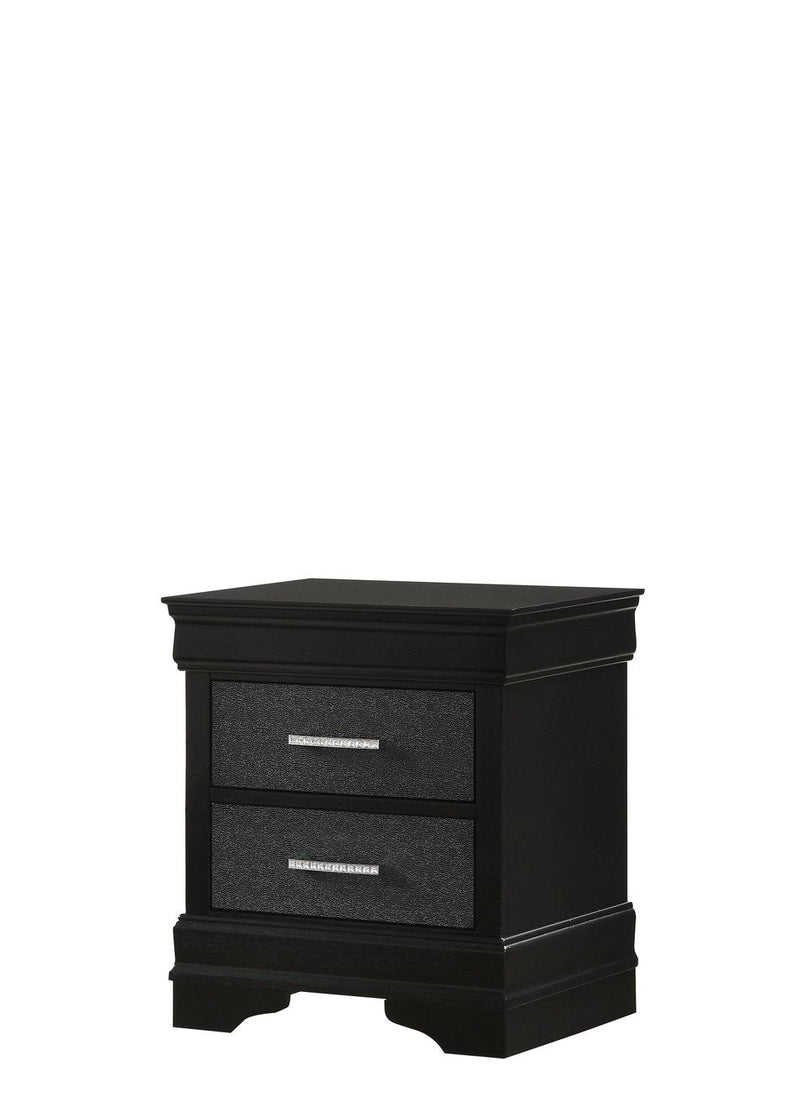 Amalia Black Nightstand - Gate FurnitureNightstand