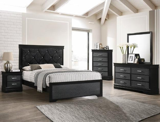 Amalia Black Panel Youth Bedroom Set - Gate FurnitureYouth Bedroom Set
