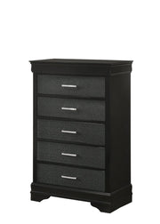 Amalia Black Panel Youth Bedroom Set - Gate FurnitureYouth Bedroom Set