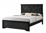 Amalia Black Queen Panel Bed - Gate FurnitureQueen Bed